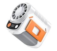 siduytin Petit ventilateur multifonction à 5 vitesses, affichage numérique, faisant office de batterie externe et de ventilateur. Équipé d'une LED, blanc, Style ordinaire