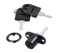 siduytin Serrure à piston pour tiroir, bureau, armoire, tête cylindrique avec clés, antirouille, pour serrure de sécurité pour bureau, armoire, meuble, vitrine, durable et robuste, Noir, 19mm