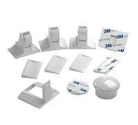siduytin Serrure magnétique pour armoire, verrou invisible, sécurité enfant, blanc, installation par perçage, ABS, clé 4 en 1, pour portes