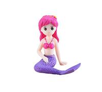 siduytin Sirènes Statues Océan Thème Gâteau Parure Belle Fish Tank Sculpture Creative Adorable Fée Jardin Ornements Aquarium Poupée