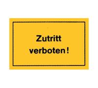 Siebdruck Jäger Panneau d’avertissement Accès interdit jaune Quantité:1