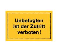 Siebdruck Jäger Panneau d’avertissement Accès interdit jaune Quantité:1