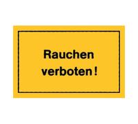 Siebdruck Jäger Panneaux d’interdiction Interdiction de fumer jaune Quantité:1