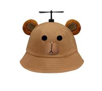 SIEBOLD Bonnet à hélice, Chapeau Capybara avec hélice, Chapeau à hélice, Amusantes casquettes Capybara, Chapeau de carnaval, pour adultes pour déguisement de carnaval, accessoires de fête, cadeau de