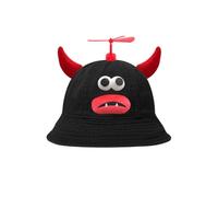 SIEBOLD Bonnet d'Halloween avec hélice, bonnet de démon, cornes de diable, accessoires de fête, pour Halloween, carnaval, fête, unisexes-adultes et enfants, noir