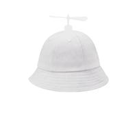 SIEBOLD Bonnet d'hélice, chapeau avec hélice, accessoire amusant pour adulte et enfant, pour carnaval, fête et accessoires de fête, blanc, taille unique ca. 54-58 cm, unisex, polyester et coton