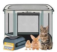 Siedihit Cage de jeu pour chien et chat avec tapis pipi lavable, renforcé et durable