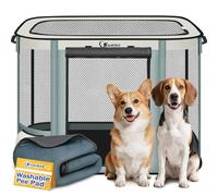 Siedihit Cage de jeu pour chien et chat avec tapis pipi lavable, renforcé et durable