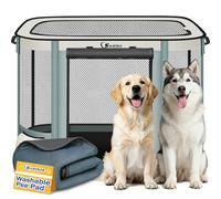 Siedihit Cage de jeu pour chien et chat avec tapis pipi lavable, renforcé et durable