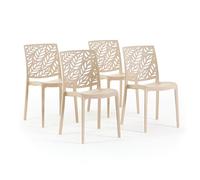 SIEDITI FUORI E DENTRO Chaises empilables en polypropylène avec fibre de verre pour intérieur, cuisine ou salle à manger, pour extérieur et jardin, chaises de bar et restaurant, design - Dafne (4