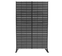 SIEDITI FUORI E DENTRO Panneau Brise-Vue, Paravent décoratif perforé en métal modulaire, séparateur de pièce pour extérieur ou intérieur, Claustra en Acier résistant aux intempéries (Lignes Noir)