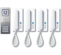 Siedle SET CA 812-4 E/W Interphone filaire Champ info argent, blanc