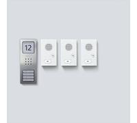 Siedle SET CAB 850-3 E/W Interphone filaire Champ info argent, blanc