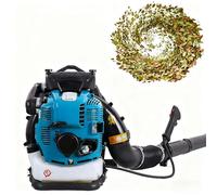SIEEOUR 95cc Souffleur À Dos Qualité Commerciale avec Sortie 10hp, Souffleur Feuilles Essence Haute Puissance, Technologie Moteur 4-Temps Avancée pour Nettoyage Neige Et Coupe-Feu(Blue)