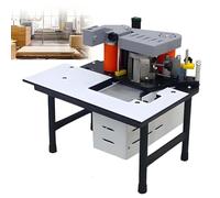 SIEEOUR Bandeuse De Chants 1200w, Bandeuse Pour Le Travail Du Bois, Vitesse Réglable 5-10 m/Min, Pour Chants Droits Et Courbes, 5-60 Mm, Matériau Bois PVC, Pour La Production De Meubles(White)