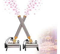 SIEEOUR C-anon À Confettis Professionnel Portable 150w, 2 Pièces Lanceur Avec Télécommande, Angle Réglable Pour Événements D'entreprise, Grands Spectacles, Concerts Et Mariages,Scènes