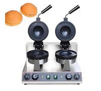 SIEEOUR Double-Sided Heating Hamburger Maker, Ice Cream Ufo Burger Maker Machine, Fabricant De Cône À Gaufre Commercial & Machine À Panini Press Électrique An-Ti-Adhésive, Pour Cuisine(Double head)