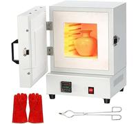 SIEEOUR Four électrique De 2000 W pour La Cuisson Et La Trempe des Métaux Jusqu'à 1150 ℃, Four à Moufle Fermé pour Laboratoire, pour Moulage De Cire, Modelage d'argile, Trempage des Métaux