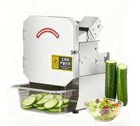 SIEEOUR Hachoir à Oignons Verts Automatique, 200w Machine à Couper les Poireaux Électrique Avec Capacité de Trancheage de Légumes, 150-300kg/H Et Épaisseur 1.3-35mm, Pour Ail,Piment, Etc