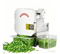 SIEEOUR Hachoir Ciboule Électrique Professionnel, 200w Coupe-Légumes Automatique, Qualité Commerciale, Ouverture 70mm Et Contrôle Épaisseur 1.3-35mm, Pour Oignons, Coriandre, Poireaux, etc