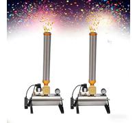 SIEEOUR Lanceur Confettis Électrique Haute Puissance, 2 Machines Salut À Confettis Avec Commande À Distance, Design Acier Inoxydable, Parfait Pour Spectacles Grands Événements,Concerts