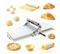 SIEEOUR Machine À Abaisser La Pâte Manuelle Pliable,Conception Commerciale En Acier Inoxydable 304,Machines À Abaisser La Pâte Commerciales,Pour Pâte Feuilletée,Croissants Au Fromage(Type400)