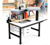 SIEEOUR Machine À Bander Les Chants Compacte,Bandeuse Bois PVC, Vitesse Réglable 5-10 m/Min,Pour Chants Droits Et Courbes,Chants Droits Et Arqués,5-60 Mm Pour La Fabrication De Meubles(White)