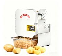 SIEEOUR Machine à Couper les Poireaux Électrique, 200w Hachoir de Légumes Commercial Avec Hachoir à Oignons Verts, Trancheage Automatique, Entrée 70mm Et Épaisseur 1.5-35mm, Pour Oignons, Etc