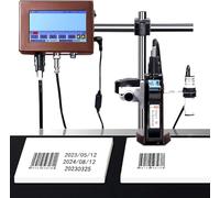 SIEEOUR Machine De Codage Automatique, Codeur Jet d'encre en Ligne, Codeur De Date, équipement De Codage Et De Marquage Automatique pour Date/Lot/Code QR/Code-Barres/Logo, Etc(Red,25.4mmWidth)