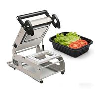 SIEEOUR Machine De Soudage Thermique, Scelleuse Thermique Commerciale Pour Barquettes Alimentaires, Sceau À Pression Manuelle, Largeur Film 180mm, Pour Plateaux Sandwich, Boîtes À Emporter