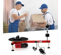 SIEEOUR Machine Électrique D'emballage Par Film Étirable & Enrouleur De Palette, Avec Plateau Tournant 40cm, Compatible Films Jusqu'À 27,5", Pour Emballage Logistique Sûr Et Rapide