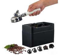 SIEEOUR Nettoyeur Électrique De Portefiltre Commercial Avec 3 Grattoirs,Machine De Nettoyage De Galette Expresso,Haute Vitesse 340 Tr/Min,Pour Restaurant,Café,Maison Et Usage Commercial(Black)