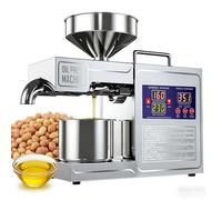 SIEEOUR Presse À Huile En Acier Inoxydable, Machine À Huile Froide Et Chaude 820w, Presse À Huile Automatique, Contrôle Intelligent Température, Pour Diverses Graines Oléagineuses