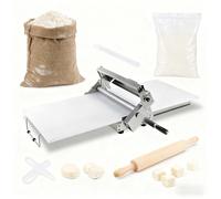 SIEEOUR Rouleau à Pâte Manuel, Appareil à Étirer la Pâte de Table, Rouleau Manuel Commercial en Acier Inoxydable 304 avec Ajustement Précis de l'Épaisseur, Conçu pour Croissants, Fondant(Type300)