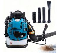 SIEEOUR Souffleur À Dos 4-Temps 95cc avec Sortie 10hp,Professionnel Commercial Essence pour Pelouse,avec Système Refroidissement Air Avancé Et Harnais Confortable,pour Applications Extérieures(Blue)