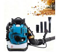 SIEEOUR Souffleur À Dos 4-Temps, 95cc Qualité Commerciale, Souffleur À Dos Essence, Vitesse Moteur 7800 TR/Min avec Tube Ajustable 1.5m,Sortie Moteur 4.5kw,pour Jardin Et Déneigement.(Blue)