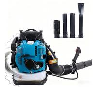 SIEEOUR Souffleur À Dos 95cc 4-Temps Livrant Un Débit d'air De 1700 M³/H, Système De Souffleur De Feuilles À Gaz De Qualité Professionnelle, pour Applications Efficaces De Déneigement(Blue)