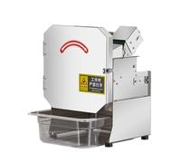 SIEEOUR Trancheuse Électrique Commerciale Pour Oignons Verts, 200w Coupe-Légumes Automatique Avec Ouverture Alimentation 70mm, Réglage Épaisseur 1.5-35mm, Pour Gingembre, Piment,etc.