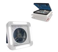 SIEEOUR Ventilateur Extracteur Pour Camping-Car,Ventilateur De Toit Avec Led Et Télécommande,14 Pouces Super Silencieux 6 Vitesses Réversible, Moteur Sans Balais,Pour Salle De Bain & Cuisine