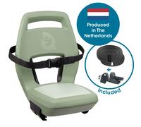 Qibbel Junior 6+ QuickConnect Siège vélo arrière 6 à 10 ans 35 kg max Vert Sauge