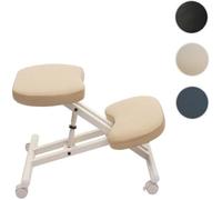 Siège assis à genoux - HWC - E10 - Réglable en hauteur - Similicuir - Crème-beige