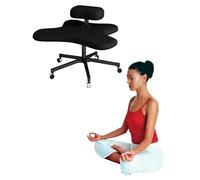 Siege Assis Genoux Chaise de Bureau Chaise Ergonomique à Genoux, Chaise de Bureau à Pieds croisés, Tabouret Robuste à Pieds croisés pour sous Le Bureau, Bureau/Maison/Chambre/Salon, Chaise à