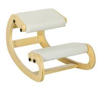 Siège assis genoux - HOMCOM - en bois - fonction à bascule - réglable pour bureau à domicile - crème