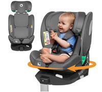 Siège-auto 360° LIONELO Braam iSize - ISOFIX - Base pivotante 360° - 40-150 cm - Groupe 0/1/2/3 - Gris