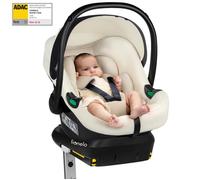 LIONELO ASTRID i-Size SET Siège auto Enfant avec Base 40-87 cm Cosy pour Bébé Montage ISOFIX, Ceinture de Sécurité à 3 points Protection Latérale, Insert Dri-Seat, i-Size R129 (BEIGE CRÈME)