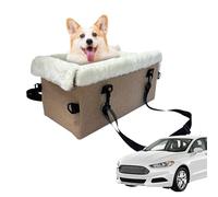 Siège Auto Chien pour Console Centrale | Siège Auto pour Petit Chien avec Boucle de Sécurité pour Console,Coussin pour Trajets Quotidiens Voyages Extérieur Intérieur Golf