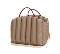 Siège Auto Chien pour Voyage Sac À Main Luxe Hiver Chaud Amovible Portable Extérieur Sécurités Siège pour Chien Compagnie Est Confortable(Dark Khaki,L 3-7.5kg)