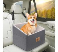 Siege Auto Chien, Siège Auto pour Animaux Amovible et Lavable, Rehausseurs sièges Autos pour Taille Moyenne jusqu'à 16 kg, lit de Voyage pour Animaux de Compagnie - Gris