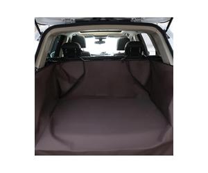 Siège Auto Chien Tapis De Coffre Semi-fermé pour SUV, Résistant Aux Rayures, Double Couche, Protection pour Animaux Compagnie(Brown - Large)