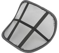 Siège auto Coussin pour la taille Massage perles Coussin dorsal respirant 40x36 cm Noir Universel